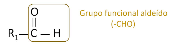 Representação do grupo funcional aldeído