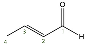 FÃ³rmula estrutural do but-2-enal