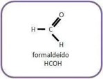 Estrutura química de uma substância utilizada na preparação do formol.