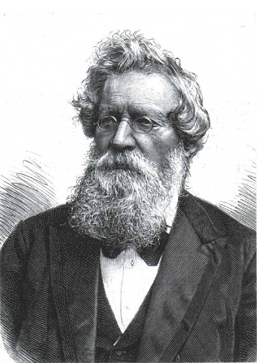 Retrato de August Wilhelm von Hofmann, o desenvolvedor do principal método de produção de formol.
