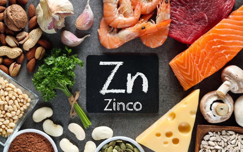 Alimentos que contÃªm zinco.