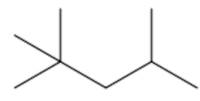Estrutura do 2,2,4-trimetilpentano em texto sobre nomenclatura IUPAC.
