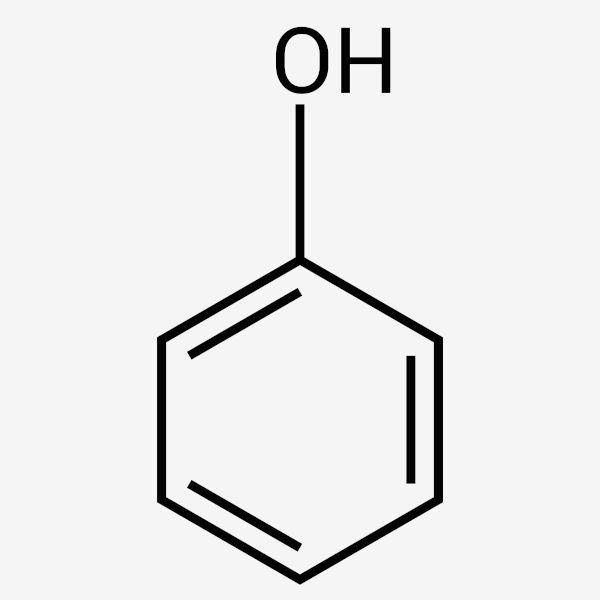 Estrutura química típica de um fenol.