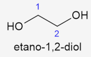 Estrutura do etano-1,2-diol