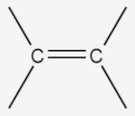 F&oacute;rmula estrutural de um alceno em texto sobre Qu&iacute;mica Org&acirc;nica.