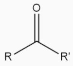 F&oacute;rmula estrutural de uma cetona em texto sobre Qu&iacute;mica Org&acirc;nica.