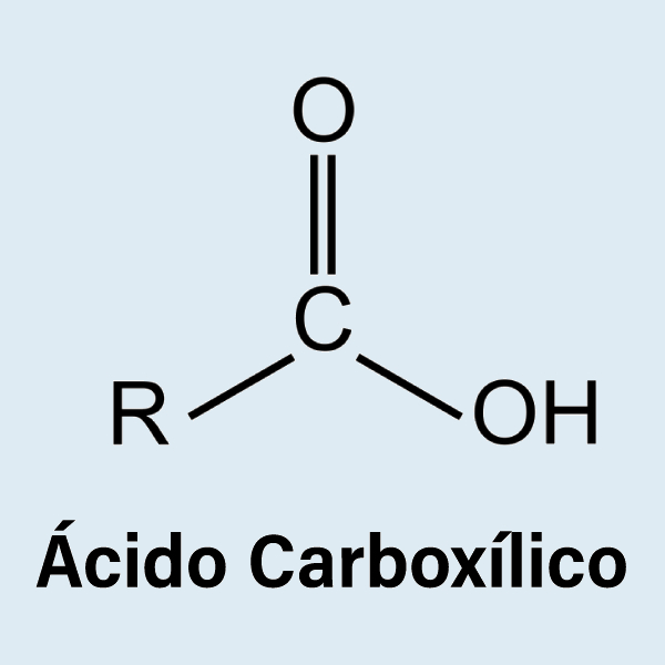 Estrutura básica de um ácido carboxílico