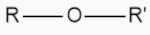 F&oacute;rmula estrutural de um &eacute;ter em texto sobre Qu&iacute;mica Org&acirc;nica.