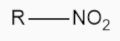 F&oacute;rmula estrutural de um nitrocomposto em texto sobre Qu&iacute;mica Org&acirc;nica.