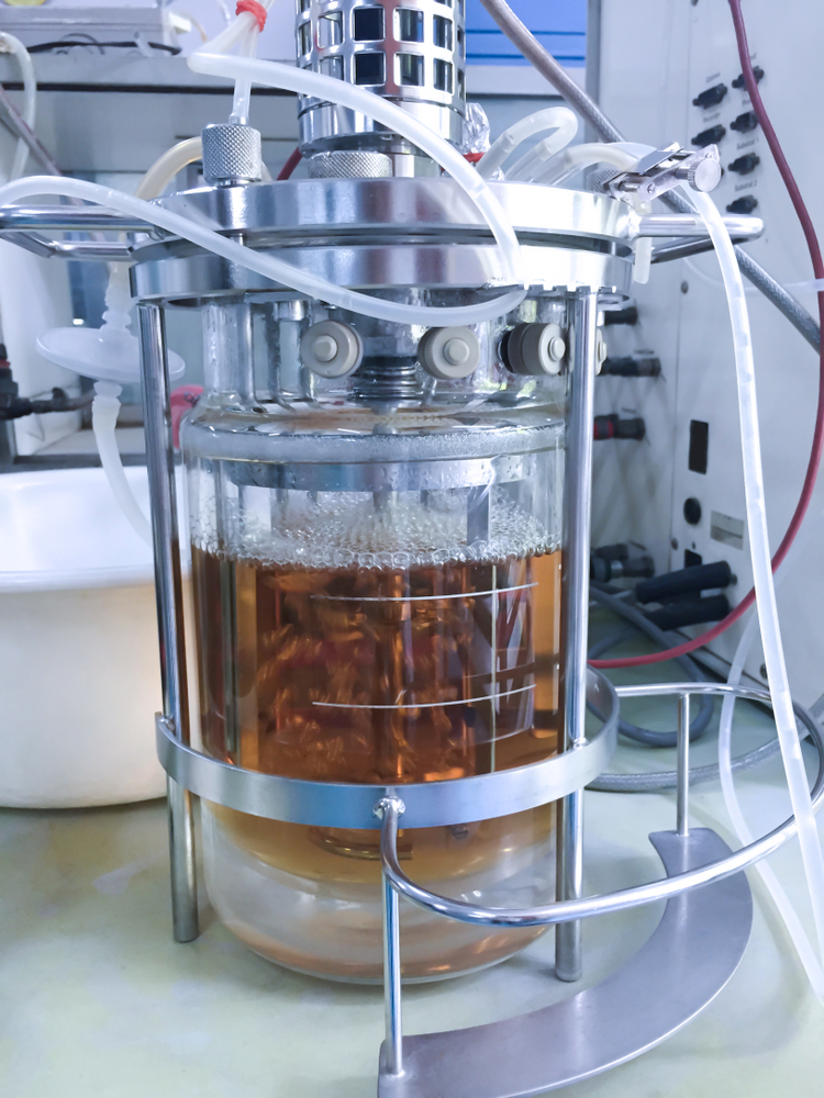 Fermenta&ccedil;&atilde;o alco&oacute;lica em escala laboratorial.