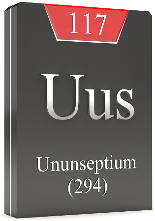 Sigla, número atômico e de massa do Ununseptium