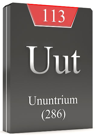 Sigla, número atômico e de massa do Ununtrium