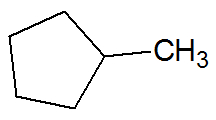 FÃ³rmula estrutural do Metil-ciclopentano
